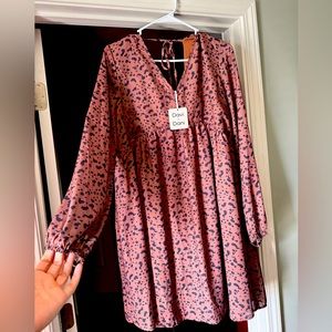 BABYDOLL DRESS. SUPER CUTE. ANIMAL PRINT. STRETCHY.